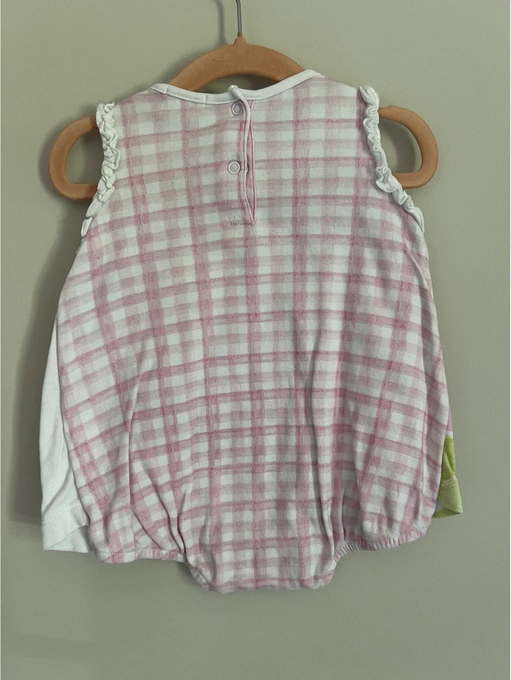 Vintage Carter’s Pink White Floral Detail Bubble